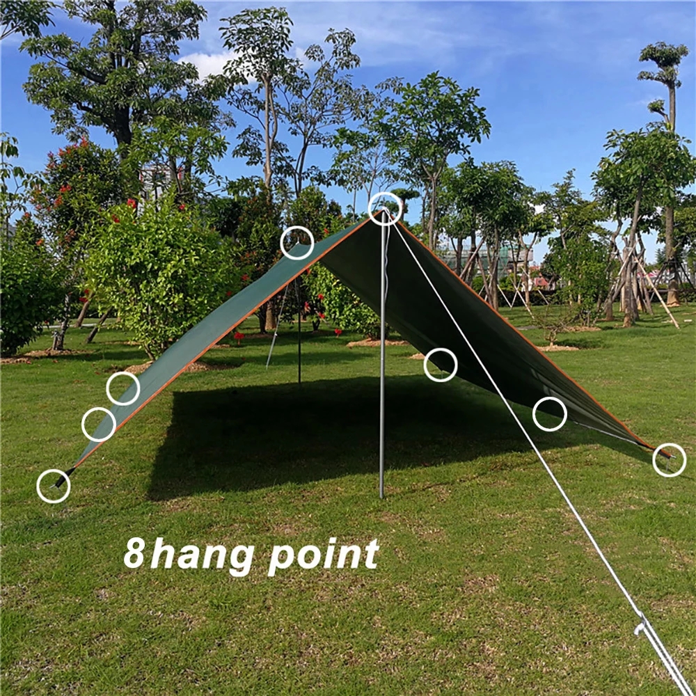 Outdoor Tarp Camping Survival Sun Mat Shelter Beach Waterproof Shelter Multifunctional Rain Beach Awning