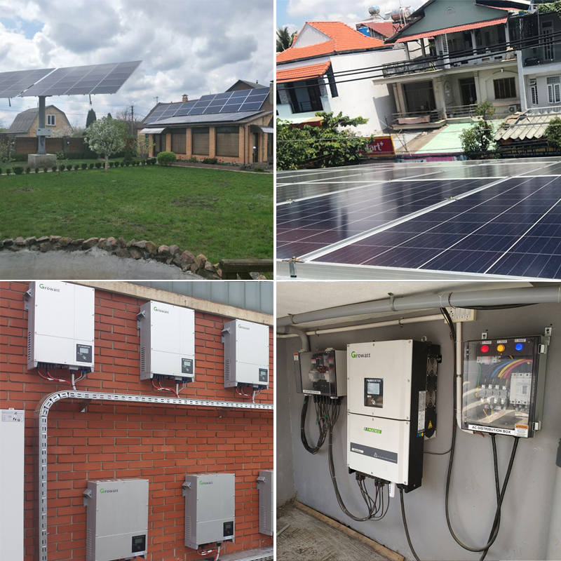 Включение и выключение сетки 3kw 5kw 10kw 25kw кронштейн энергетической системы на солнечной гибридной системы для дома