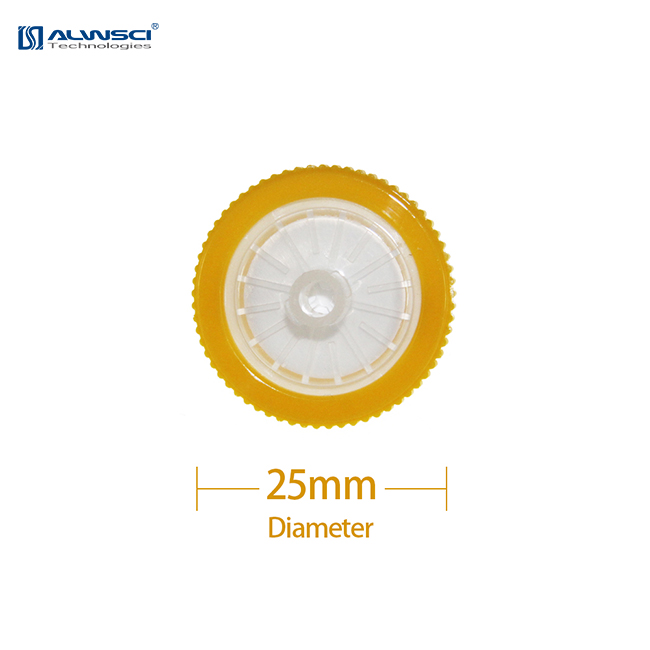 Нейлоновый шприцевой фильтр ALWSCI luer lock 25 мм 0,45 мкм экономичного типа C0000605