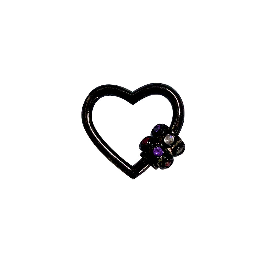 Fun2bead ювелирные изделия хорошего качества DIY Аксессуары Античная бронза в форме черного сердца Алмазный Винт Застежка Соединитель Кулон