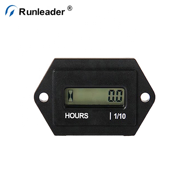 Цифровой счетчик часов Runleader с ЖК-дисплеем для дизельного двигателя, водонепроницаемый счетчик часов с питанием от переменного/постоянного тока
