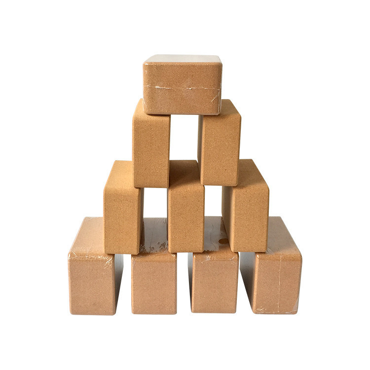 OEM High Density Factory Price Yoga Accessories 3*6*9/4*6*9 Inch Yoga Block Cork Yoga Brick With Logo