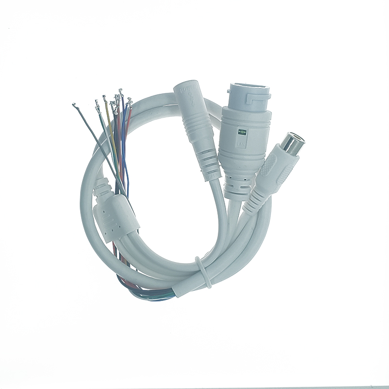 Customize Waterproof AV audio video alarm power suply POE IP cable pigtail cable