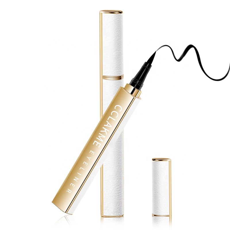 Изготовленным на заказ логосом Make up жидкая подводка для глаз, cclakme косметический карандаш OEM приватный лэйбл бесплатный образец черного цвета из водонепроницаемого материала; Подводка для глаз
