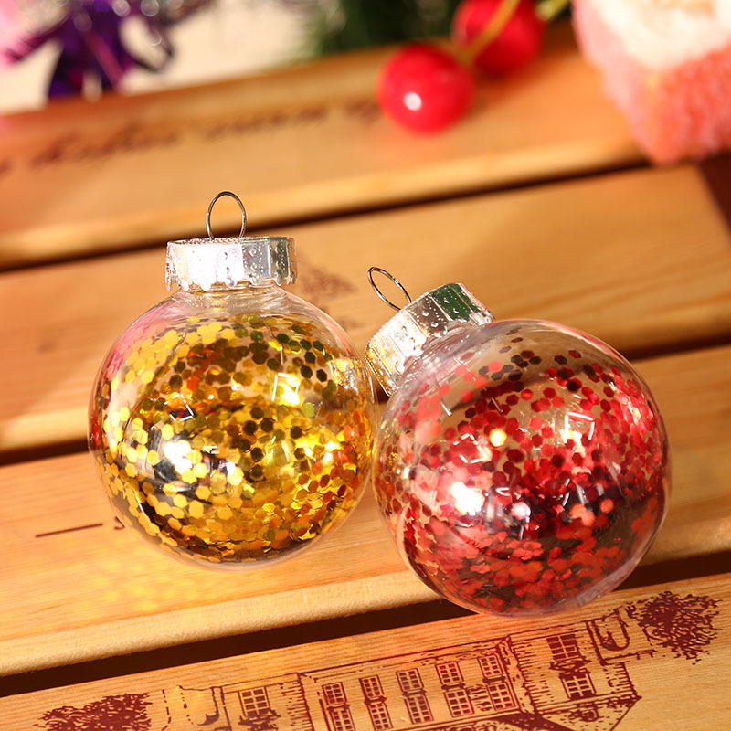 Hot Sale Glitter Christmas decorations Plastic Balls Christmas Tree Decoration