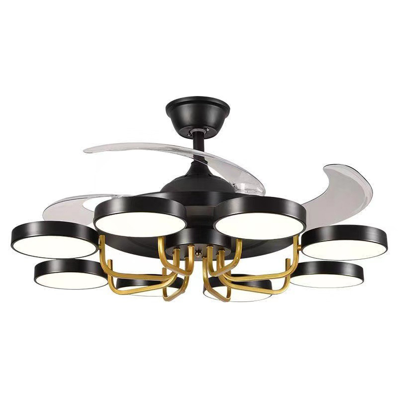Europe Style Home Decorative Minimalist 72W/96W Remote Control LED Ceiling Lights with Fan