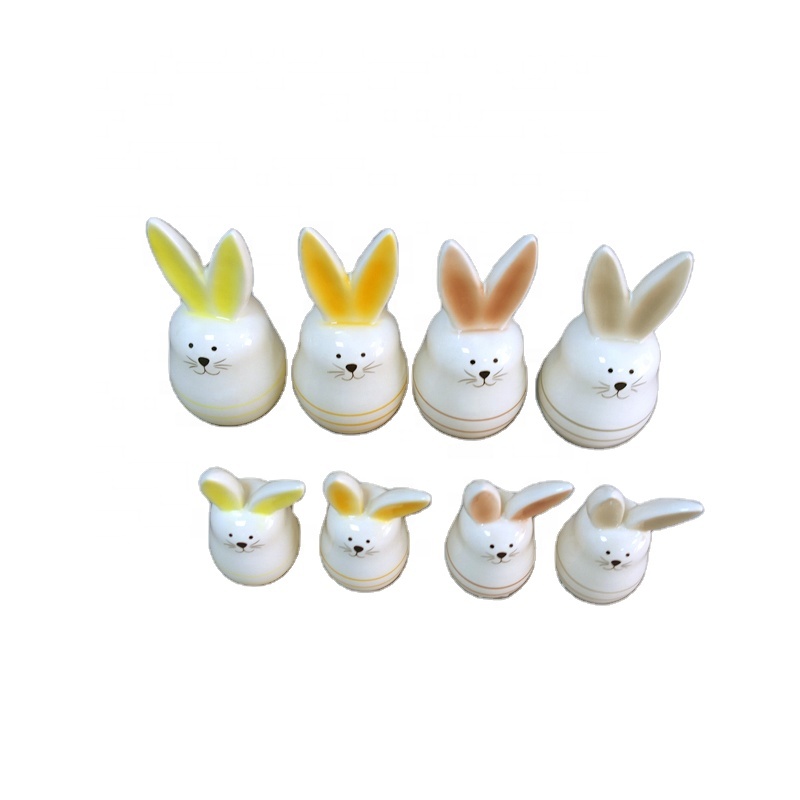 Hot Sale Personalized Ceramic white easter rabbits