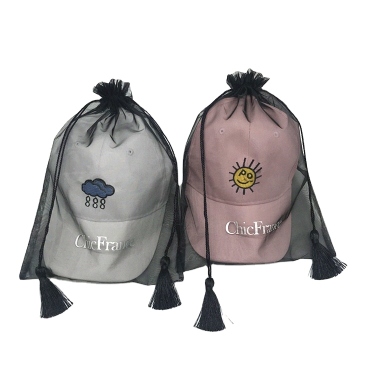 Горячая продажа большая емкость органза drawstring Полотенце Мешок с кистями