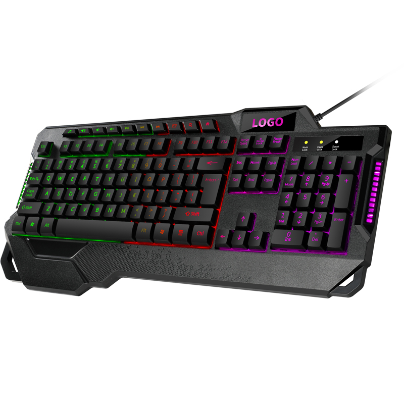 Высококачественная клавиатура usb led одноканальная RGB игровая клавиатура игровая Одноручная игровая клавиатура
