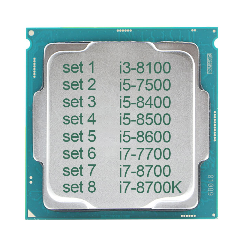 Intel Core i3-i5-i7 Series 1151 Socket CPU i3-8100 i5-7500 i5-8400 i5- 8500 i5-8600 i7-7700 i7-8700 i7-8700K quad core six core