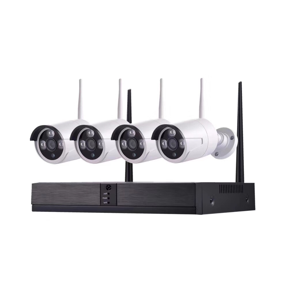 Фабрика xmeye H.265 1080P 2mp 4CH длинный диапазон сигнализации аудио видео p2p 4 комплекта камер IP беспроводной Wifi NVR комплект рекордер CCTV системы
