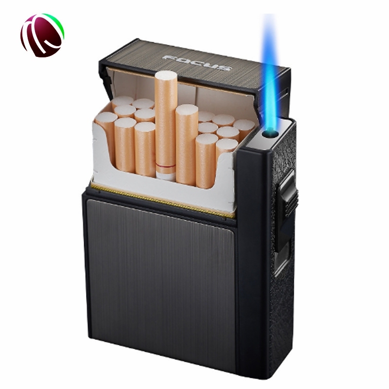 New product usb lighter with cigarette case, heating coil lighter 20 Coarse Cigarettes