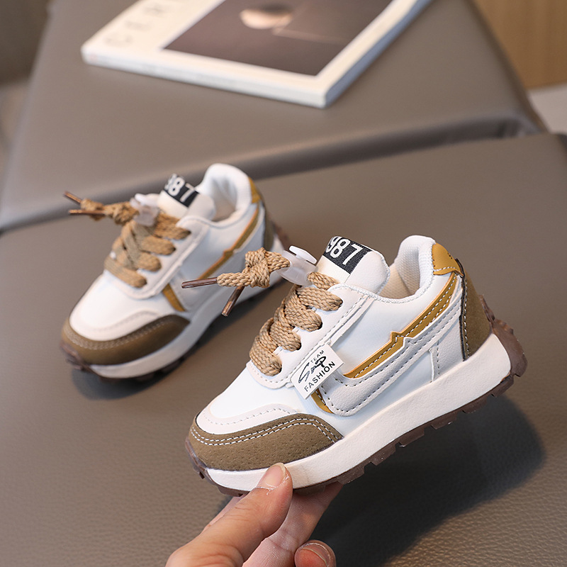 toddler children running fashion flat shoes casual drawstring design sporty chunky sneakers for kids