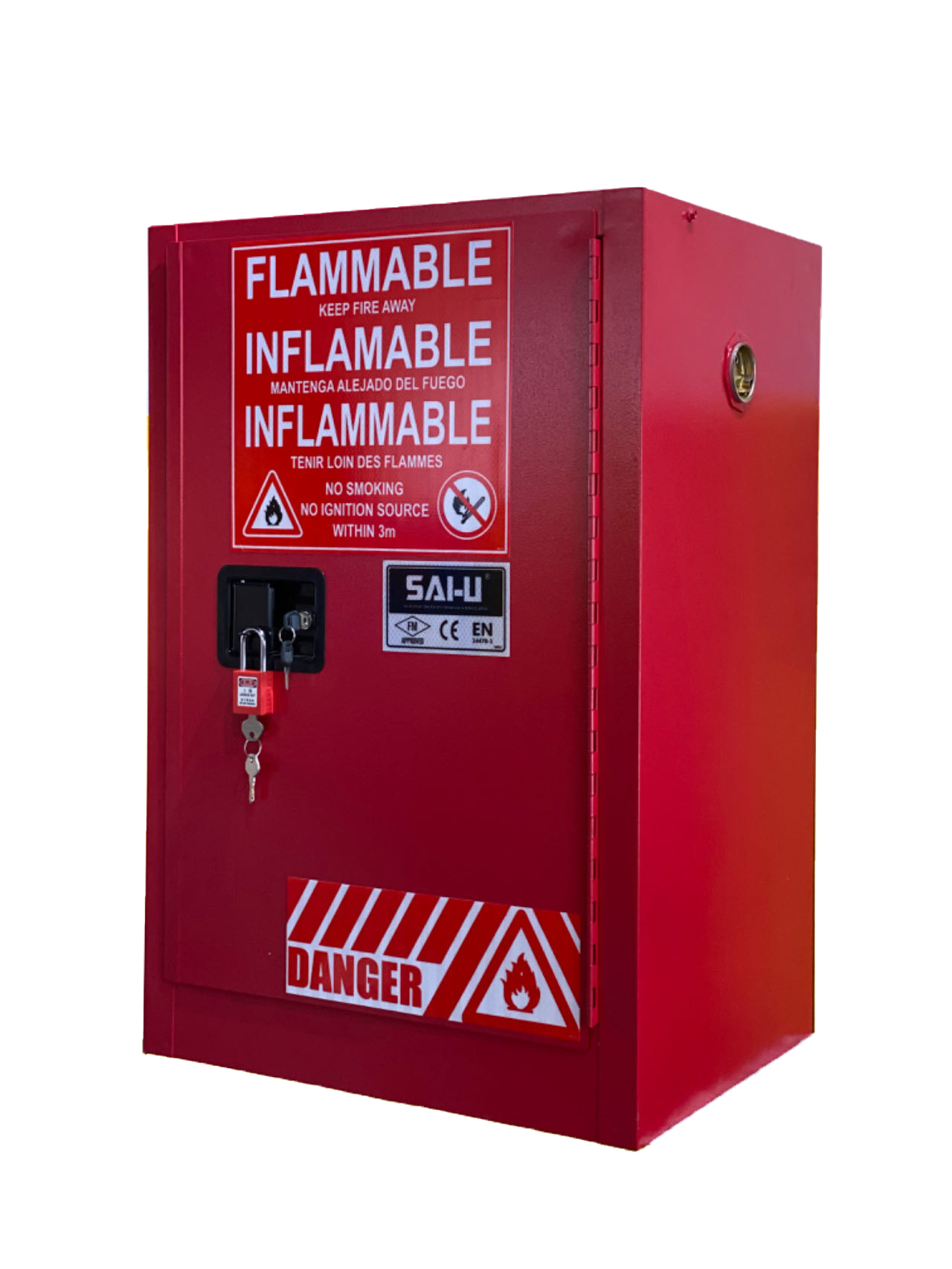 Laboratory Hospital Furniture Red Fire Safety Cabinet Manual Door SC0012R