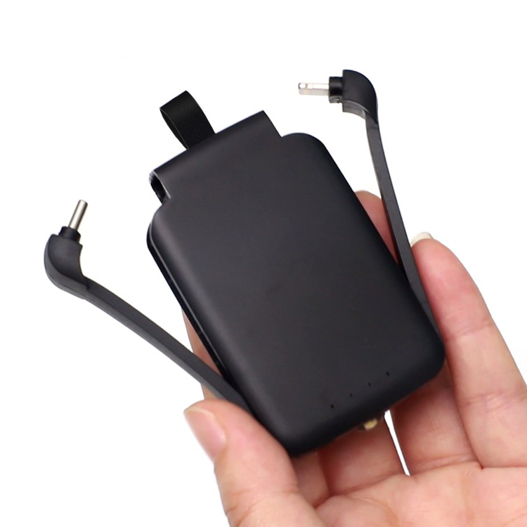 Мини мобильный Банк питания Размер брелока с 0,75 W аварийные огни 2000mAh банк питания мобильное зарядное устройство