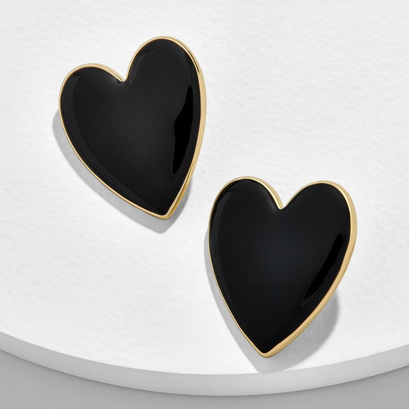 New Fashion Alloy oil drop earrings spring and summer multicolor peach heart earrings for women