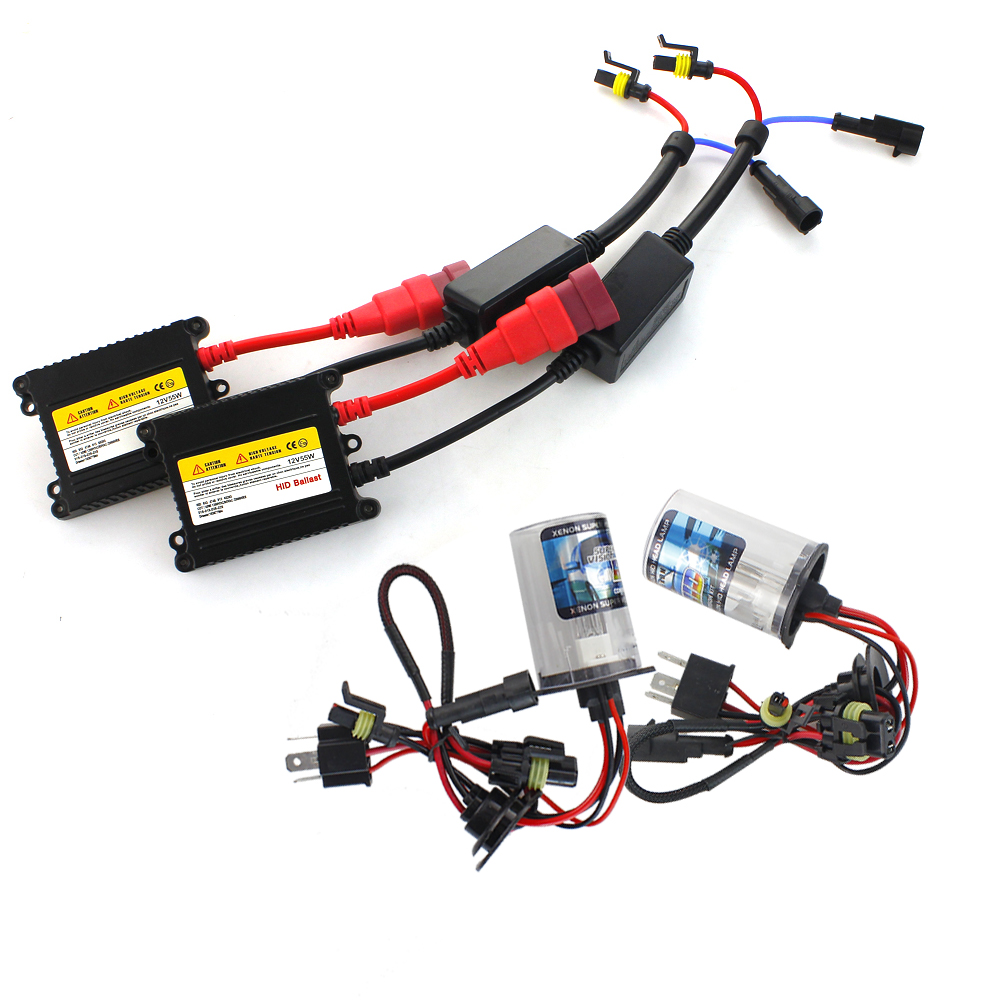 12V комплект ксеноновых фар, Высокопрочная конструкция h1 h3 h4 h7 h9 HB3 HB4 35w d2s Ксеноновые разрядные лампы высокой интенсивности белый 4300k 6000k 8000k hid Тонкий комплект 55 Вт 75 Вт ксеноновых фар, Высокопрочная конструкция лампы