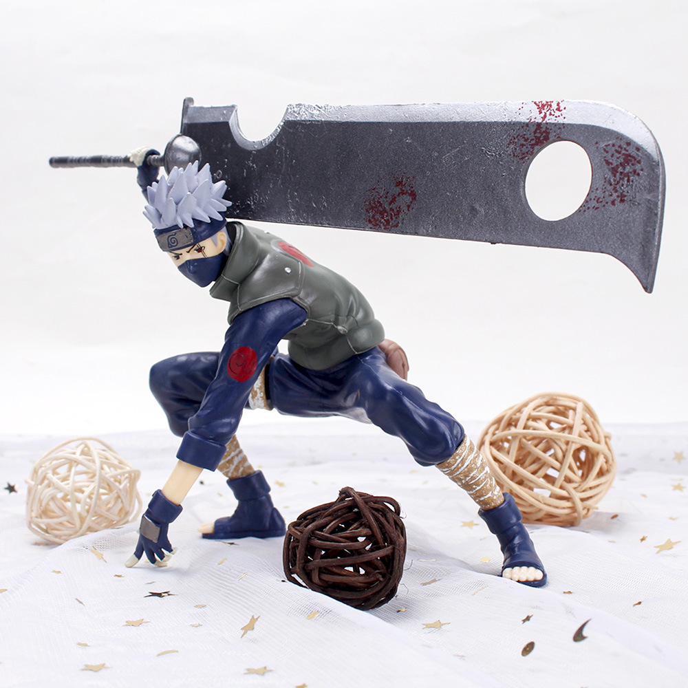 Аниме-фигурка Narutos Broadsword Kakashi, автомобильная кукла, домашнее мультяшное украшение, модель экшн-фигурки Какаси