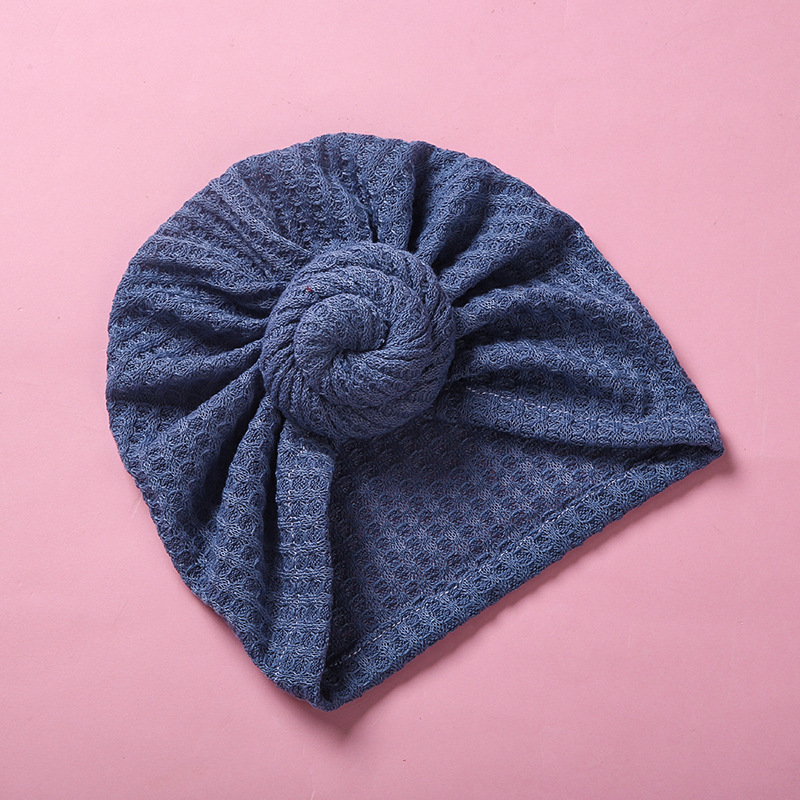 Superstarer new baby wool hood, baby snail Indian hat, children's knitted elastic tire hat
