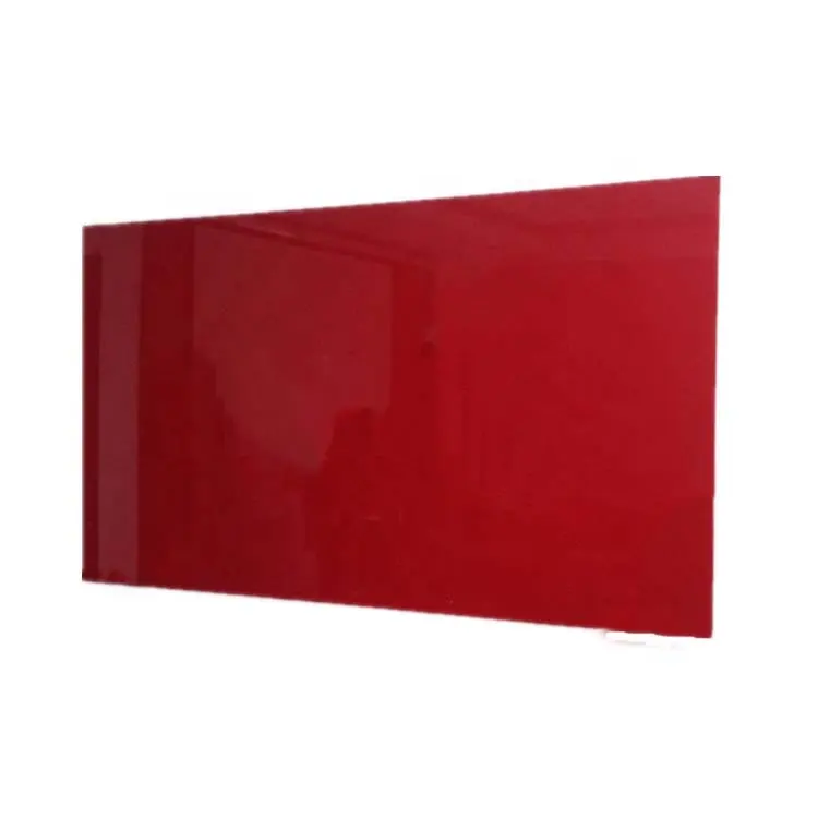 Office custom size wall mounted glass magnetic red writing board