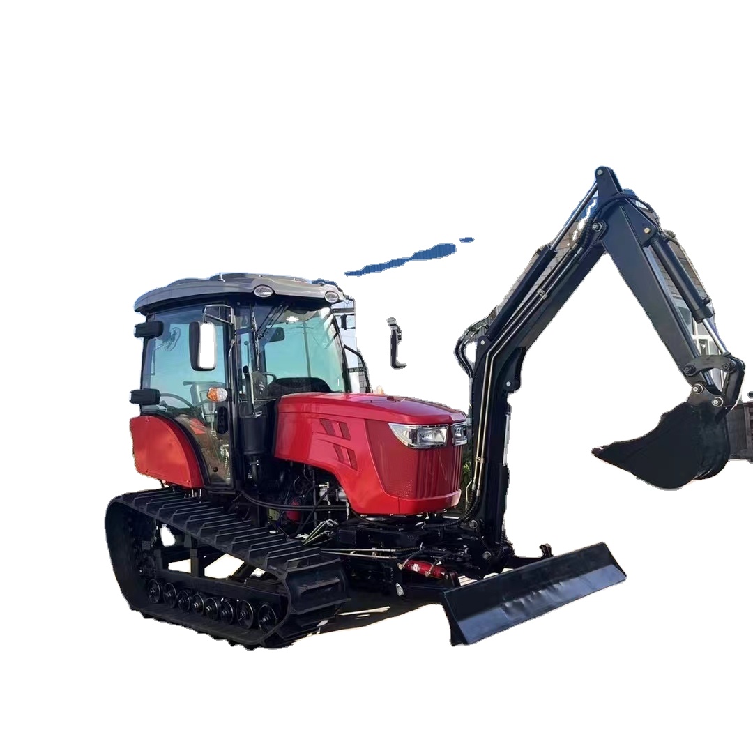 Горячая Распродажа 80hp фермерский трактор гусеничный трактор садовый трактор с сертификатом CE и с фронтальным погрузчиком/экскаватором/плугом