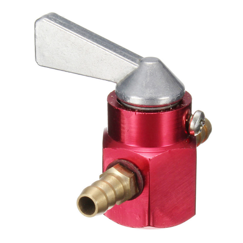 6mm On-Off Petrol Fuel Tap Petcock Valve Motorcycle Scooter ATV Red