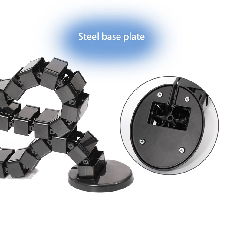 Hot Selling Good Quality Height Adjustable Computer Plastic Office ABS Black Cable Manager