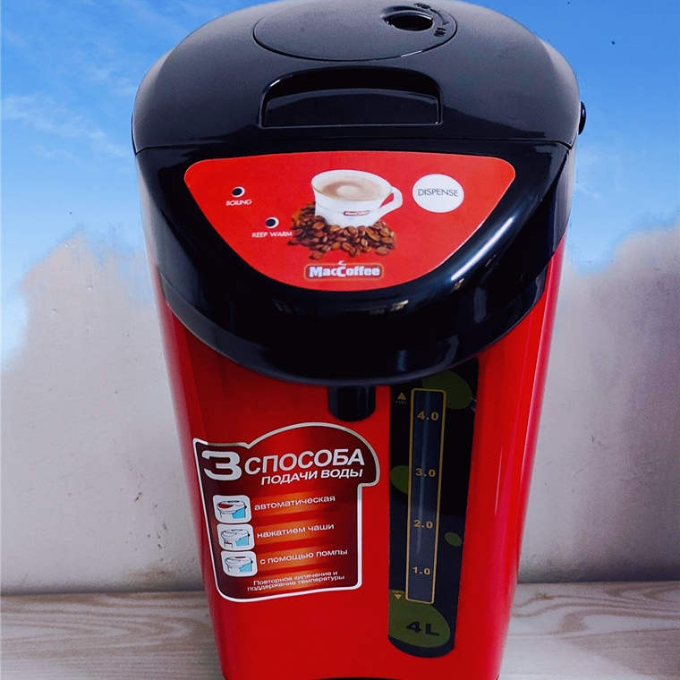 Disinfection Electric Thermo pot ODM flower red housing coffee maker 360 rotatable water boiler 3 ways of dispensing air pot