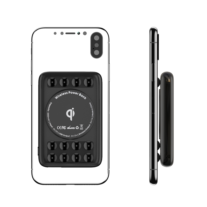 USB c PD QC3.0 быстрое зарядное устройство для всех телефонов мини-карта размеры по стандарту Qi Беспроводное зарядное устройство power bank 5000 мАч для мобильного телефона