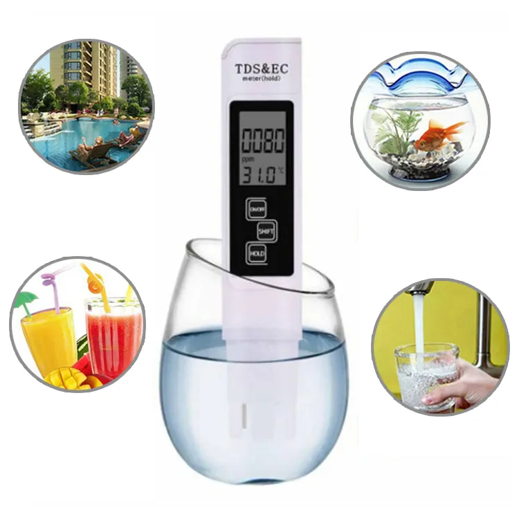 3 in 1 Water quality test portable Digital TDS EC meter water quality tester