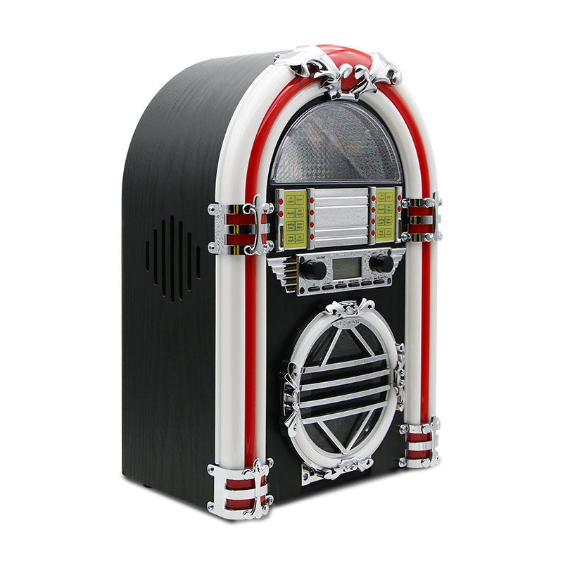 Высококачественный стоячий цифровой jukebox, встроенный динамик, PLL FM-тюнинг, CD-плеер и BT ретро-радио jukebox