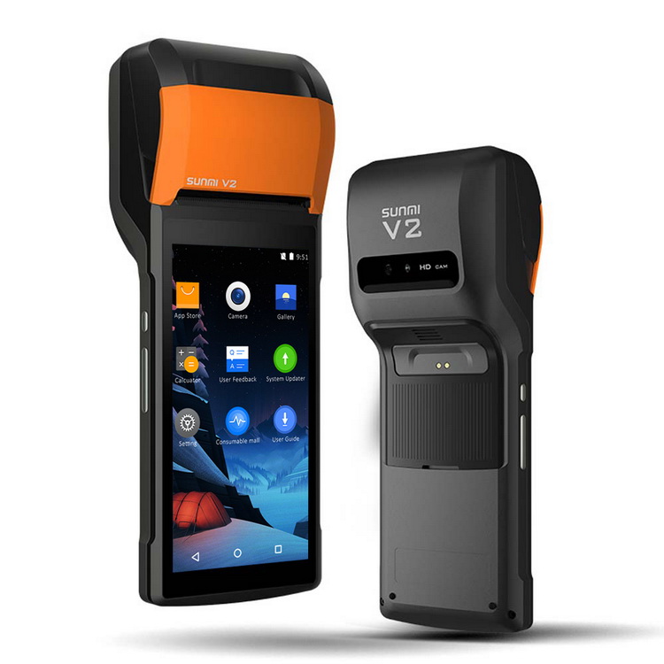 SUNMI V2 ручной принтер android pos программный терминал электронный кассовый аппарат биллинговый терминал pos терминал