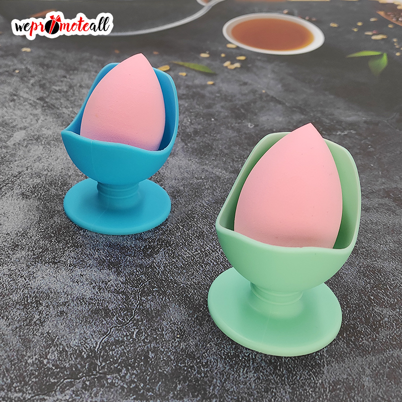 Wepromoteall Pink Sponge Holder Silicone Make Up Puff Cleaner Beauty Soft Case Makeup Makeup Sponge Holder