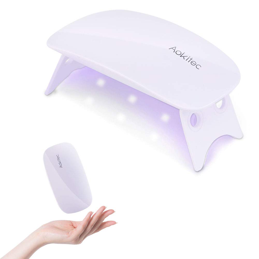 12W 6 light Portable wireless mini gel polish machine usb battery operated uv led lamp nail dryer