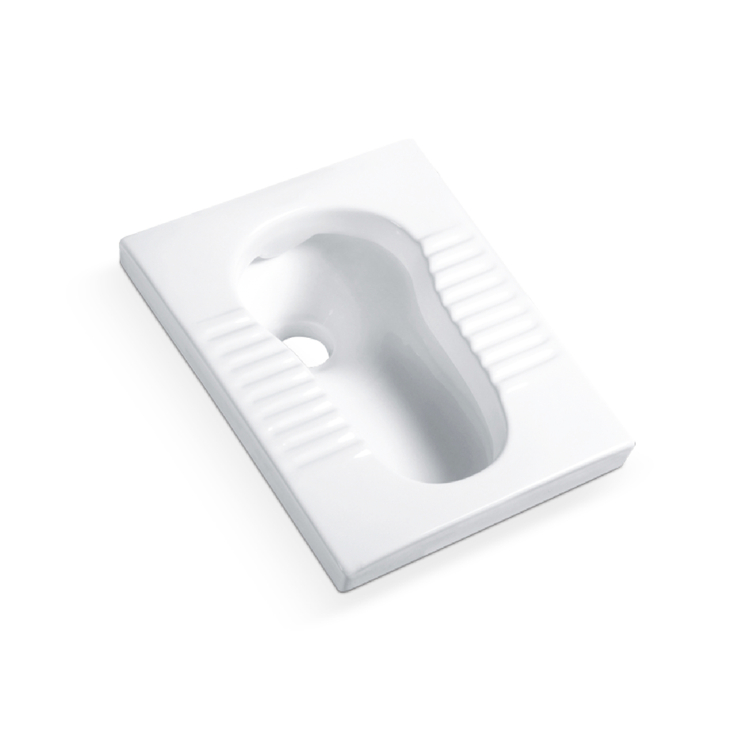 Good quality glazed white color squatting wc pan ceramic bathroom squat toilet