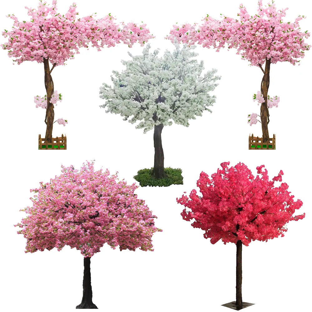 Fireproof big fake cherry blossom tree large artificial flower tree branches artificial wedding sakura tree decorations