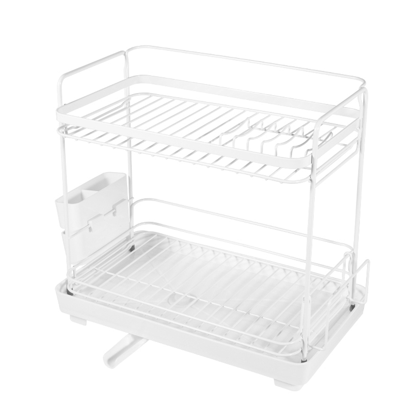 2020 Kitchen Condiments Metal 2 Tier Storage Laundry Drain Rack For Kitchen Sink