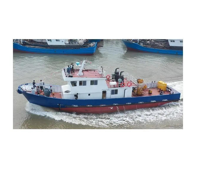 Grandsea 80FT Steel Material Cargo Boat for sale crane boat
