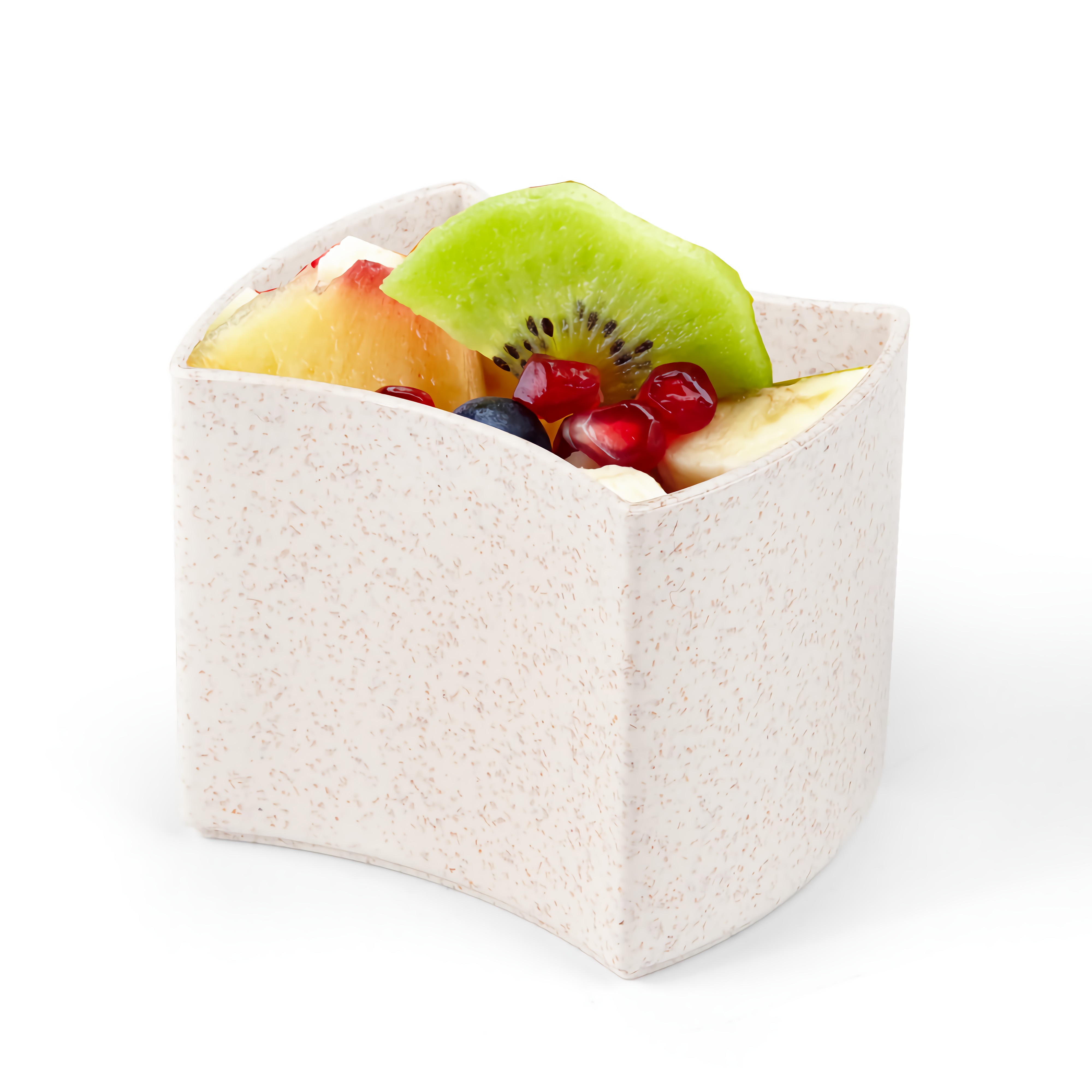 Creative geometric yogurt cups used in high-end cake bakeries