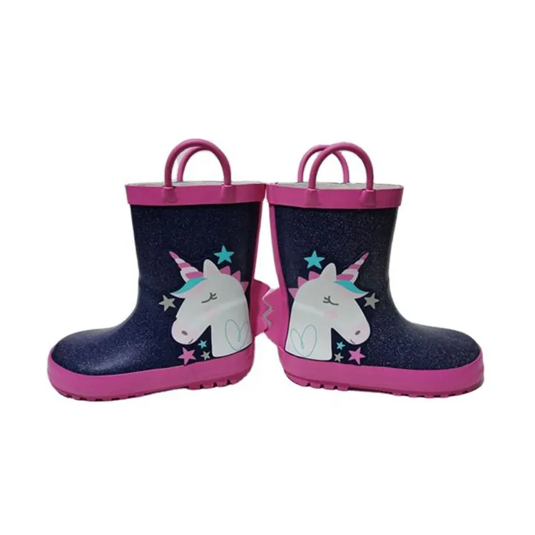 Wholesale Waterproof Toddler Girls Rubber Kids Wellies Rain Gum Boots For Children