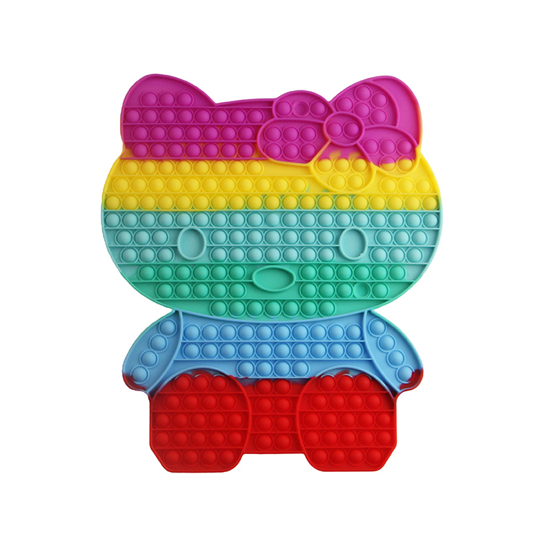 Fidget Toy Silicone Push Pop Bubble Fidget Sensory Toy Stress Reliever push pop bubble fidget sensory hello kitty Popping toy