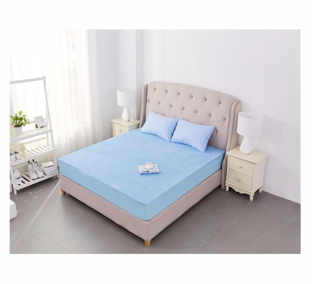 Custom Hypoallergenic Noiseless Waterproof 100% Cotton Terry Mattress Protector Cover for Home