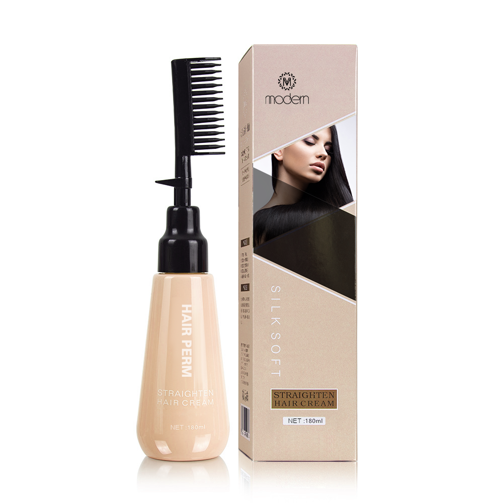 2021 New Products Private Label Salon&Household Hair Straightening Cream with Comb Hair Relaxer for Damaged Hair