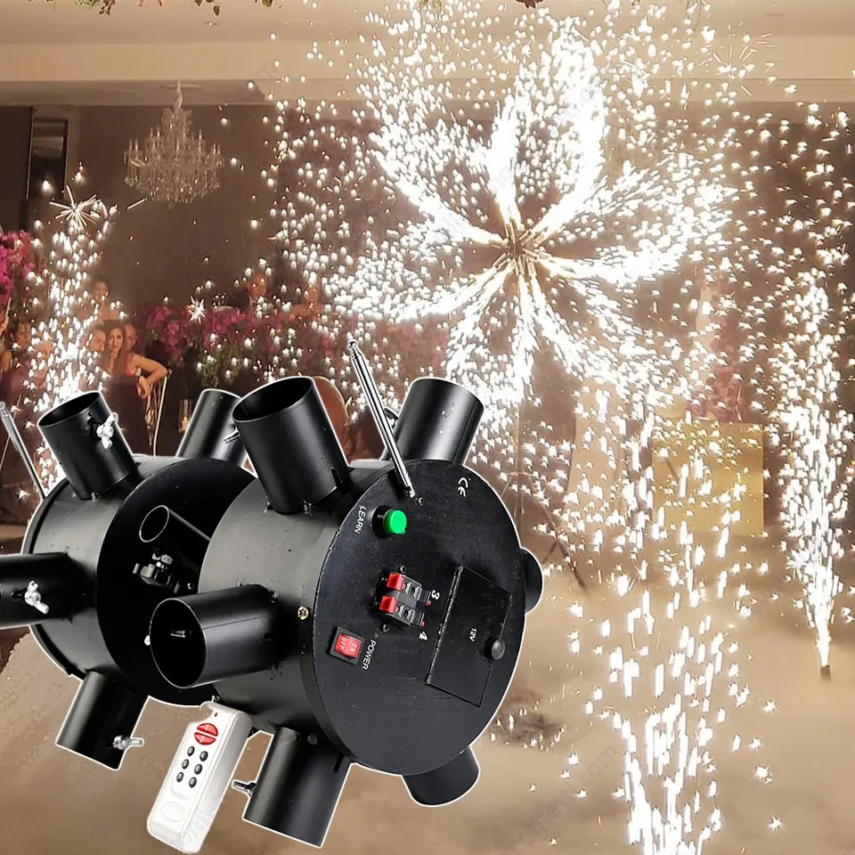 Round Shape Stage Effects Pyro Fountain Wheels Windmill Spinning Fireworks Firing System