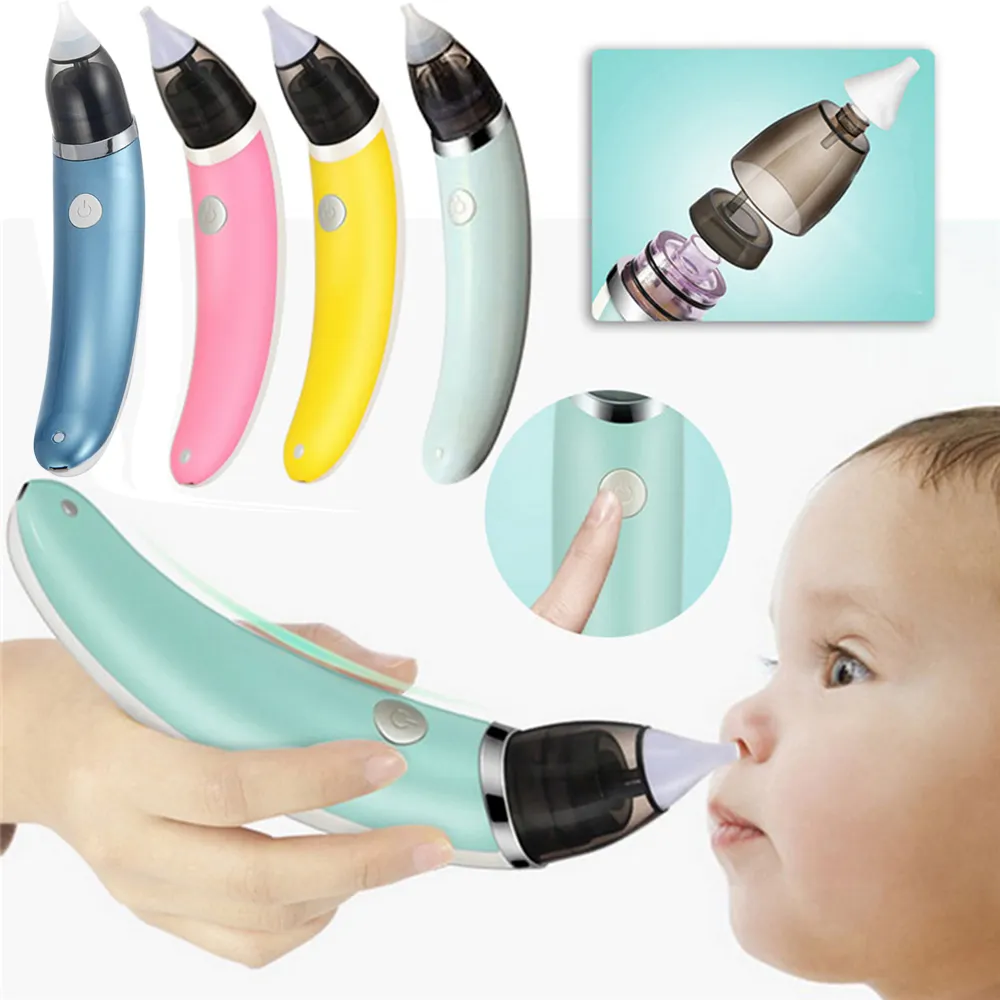 Custom wholesale Electric Suction Sucker machine Ear Vacuum Light baby nasal aspirator electric nose cleaner