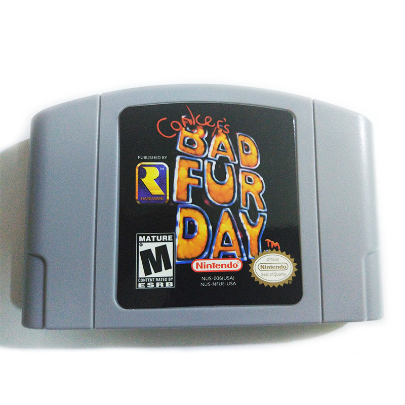 Классический игровой картридж Bad Fur Day для консоли nintendo 64