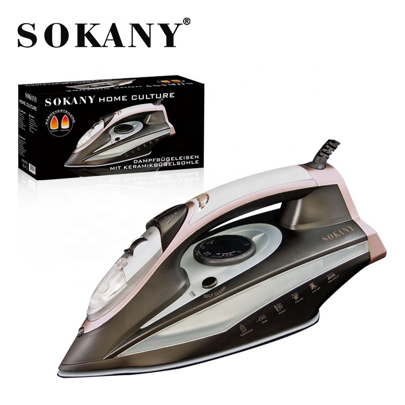 SOkay-2053 Горячая с высокой производительностью портативный Электрический паровой утюг для одежды без прилипания к Спинодержатель ручной Утюг для путешествий