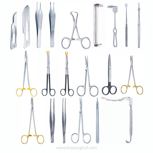 Medical ENT Ear Throat Nose Plastic Surgery Tools Stainless Steel Abdominoplasty Tummy Tuck Instruments Set CE Approved