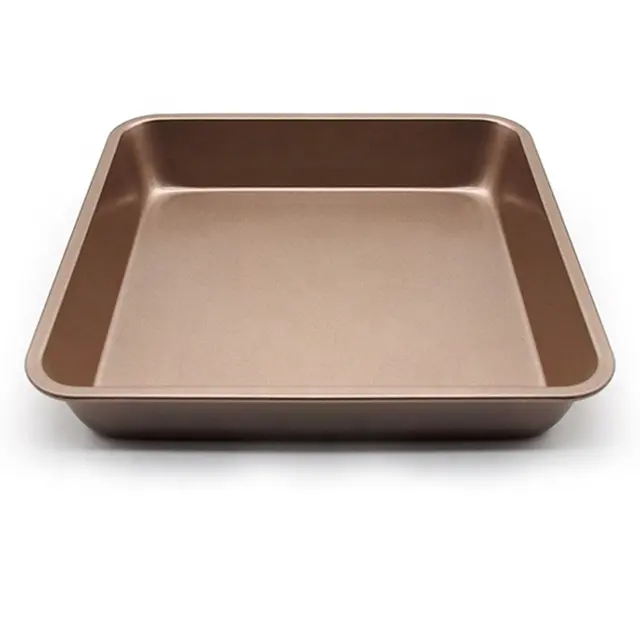 Square Cake Pan 9-Inch Bakeware Non-Stick Heavy Duty Carbon Steel Pan Deep Dish Oven Baking Mold Baking Tray Ovenware