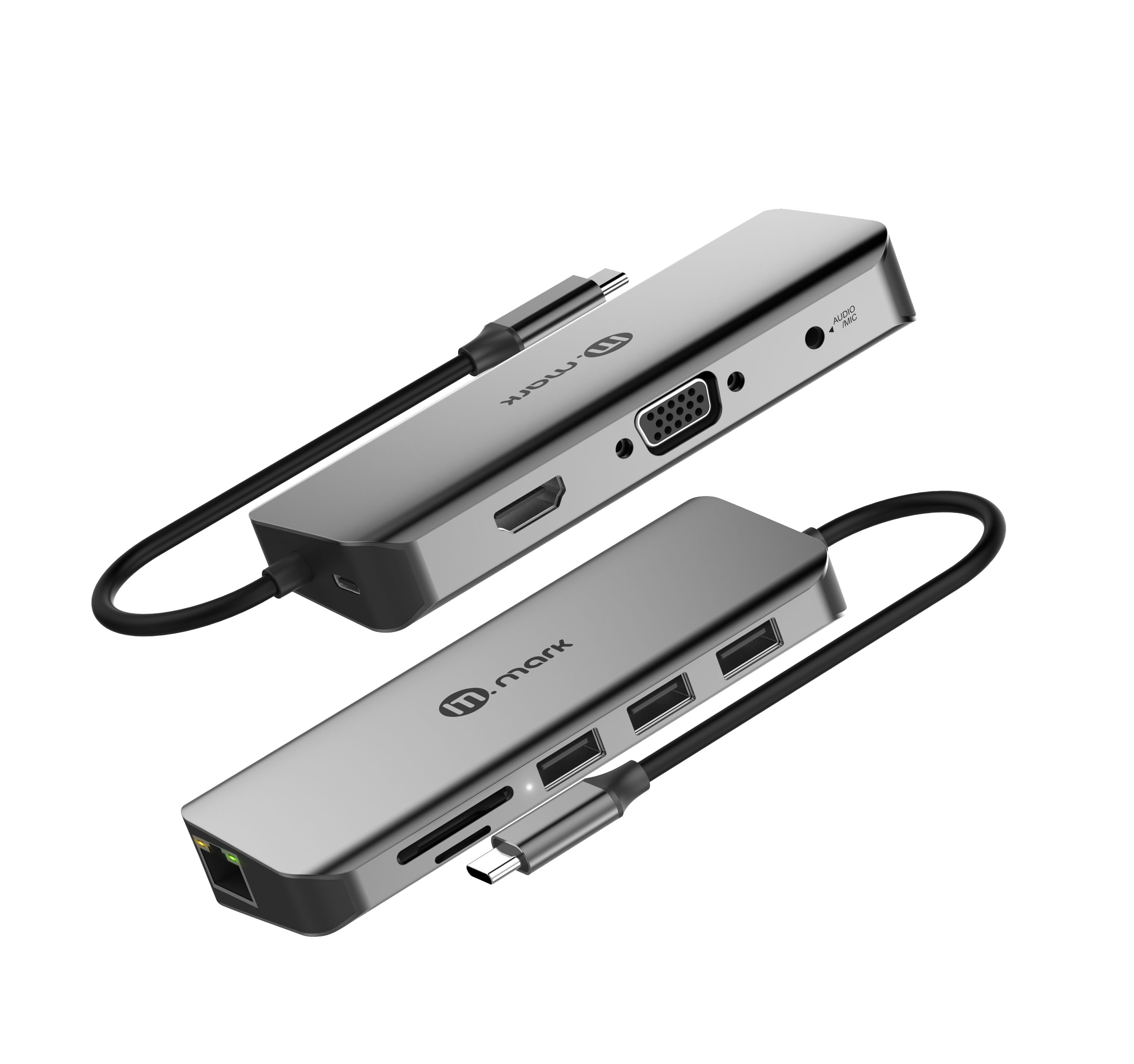 Заводской Оригинальный usb type c концентратор 8 в 1 многофункциональный адаптер концентратор с pd rj45 vga hdmi sd/tf кардридер адаптер